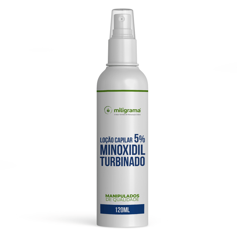 Loção Capilar Minoxidil Turbinado 5% com Biotina e Pantenol 120ml Miligrama