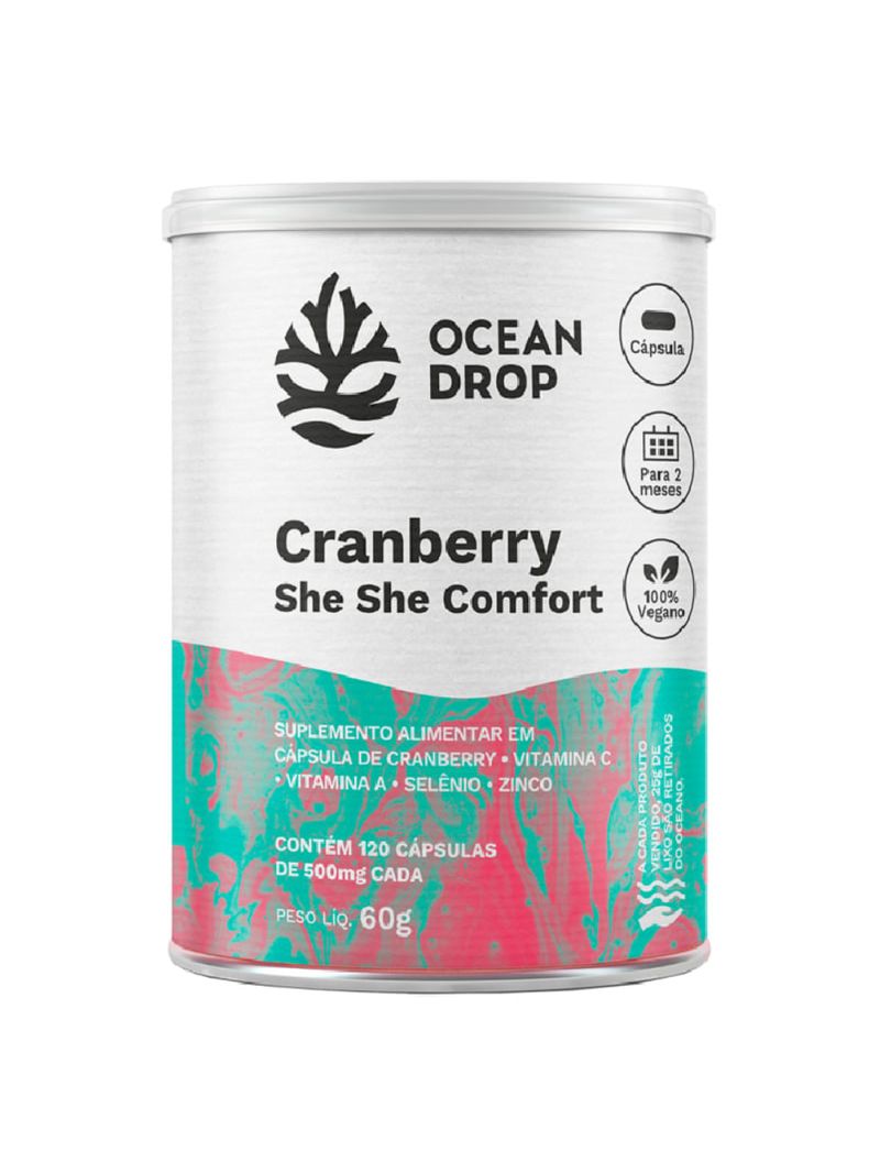 Cranberry She She Comfort Ocean Drop 500mg 120cáps