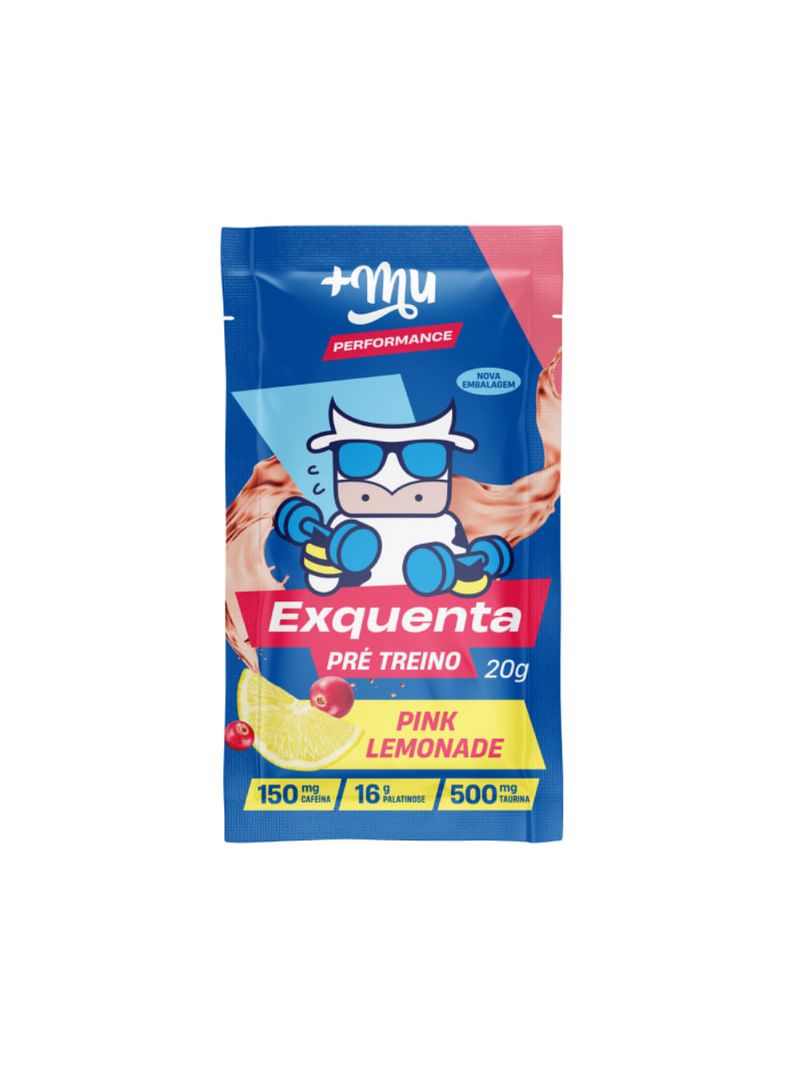 Exquenta Pré Treino Pink Lemonade Mais Mu Performance 20g