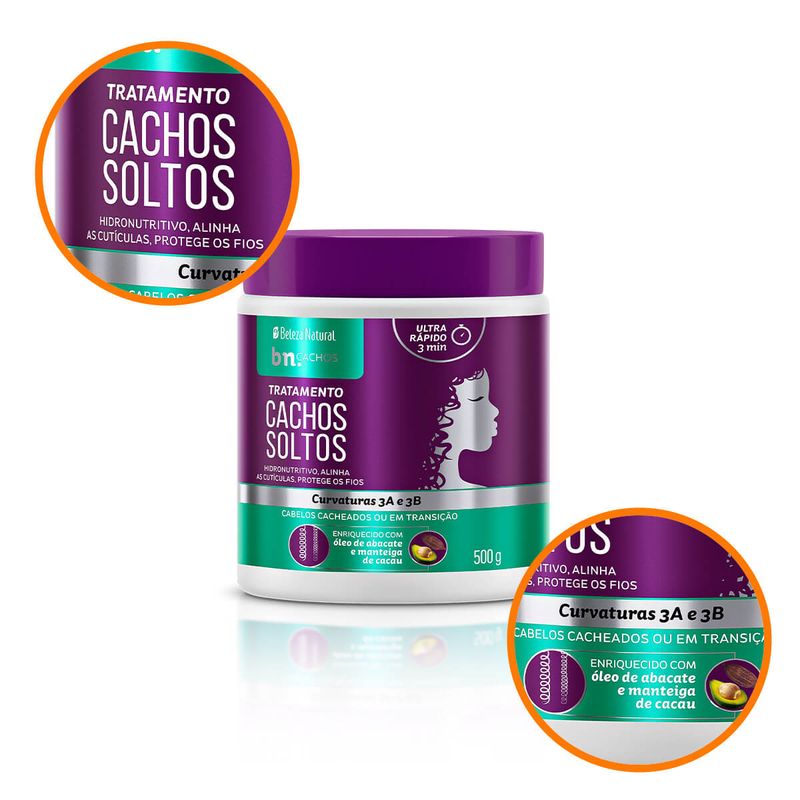 Máscara de Tratamento Cachos Soltos 500g