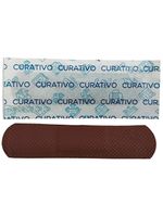 Curativo Flexível Missner - Marrom - 19x75mm - Embalagem com 10 curativos