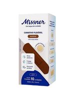 Curativo Flexível Missner - Marrom - 19x75mm - Embalagem com 10 curativos