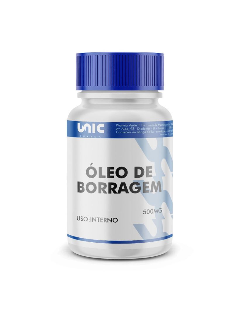 Óleo de borragem 500mg 60 Cápsulas