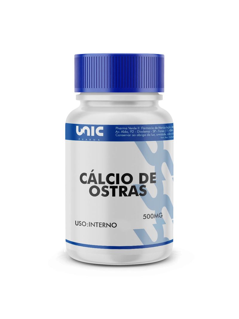 Cálcio de ostras 500mg 120 Cápsulas
