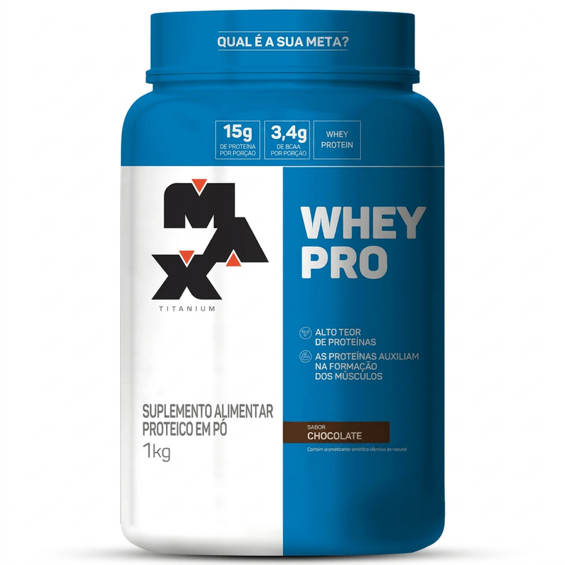 Whey Pro 1kg Chocolate - Max Titanium_1