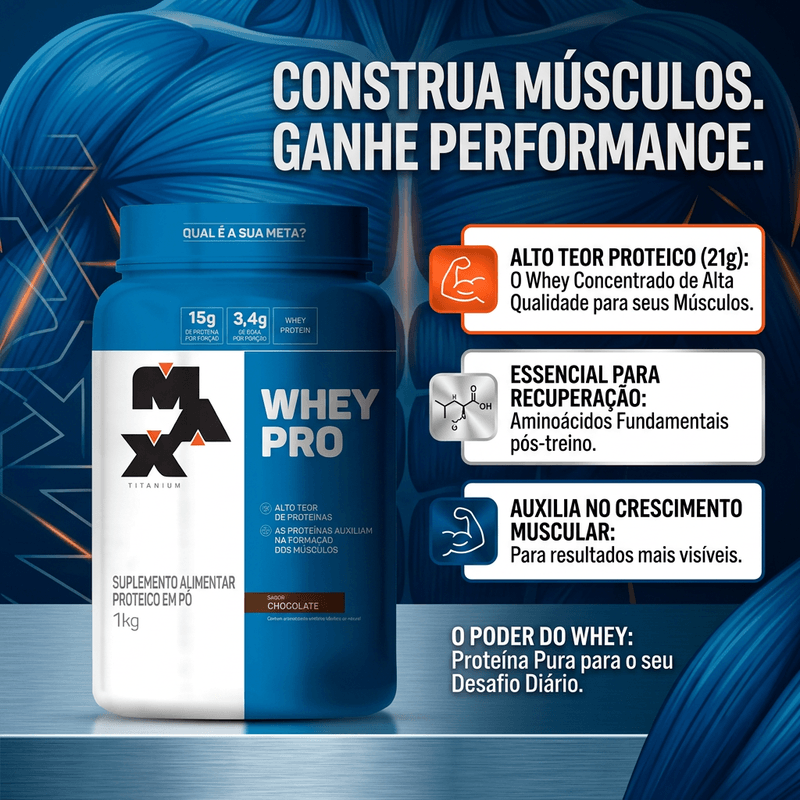 Whey Pro 1kg Chocolate - Max Titanium_3