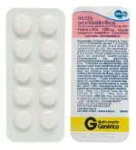 Ácido Acetilsalicílico 100mg 10 Comprimidos Pediátrico EMS