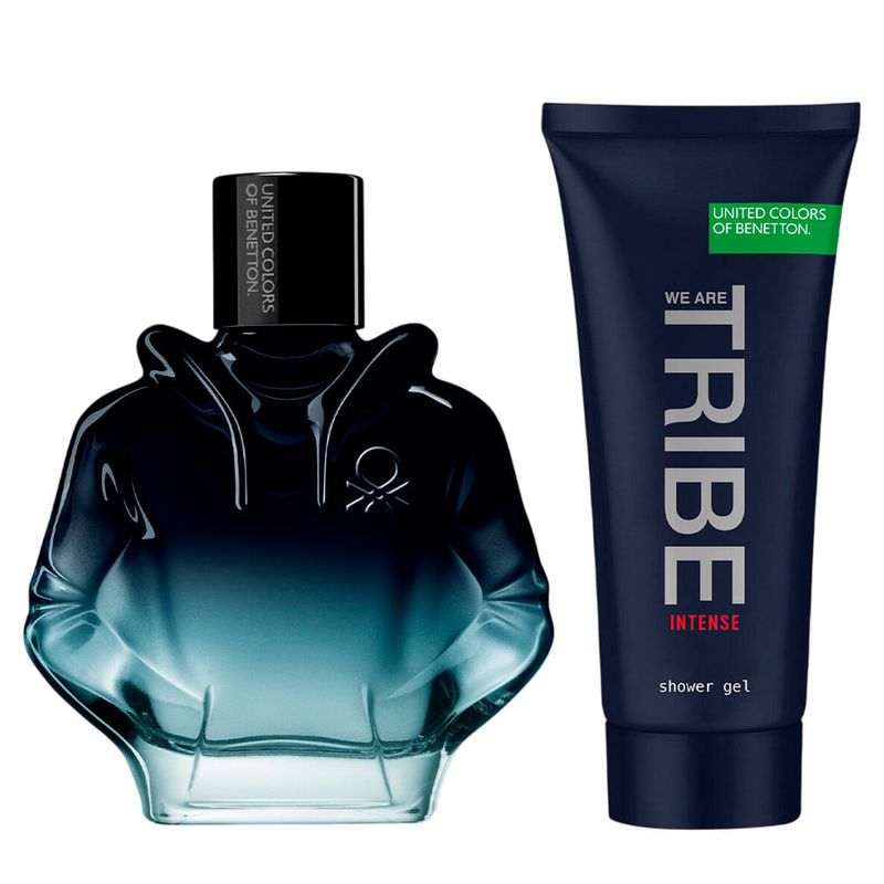 Kit Benetton United Colors Tribe Intense Masculino - Eau de Parfum 90ml + Shower Gel 75ml