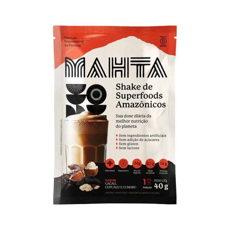 Shake de Superfoods Amazônicos Cacau, Cupuaçu e Cumaru Mahta 40g