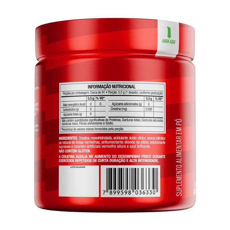 Delicious Creatina Monohidratada Frutas Vermelhas FTW 500g