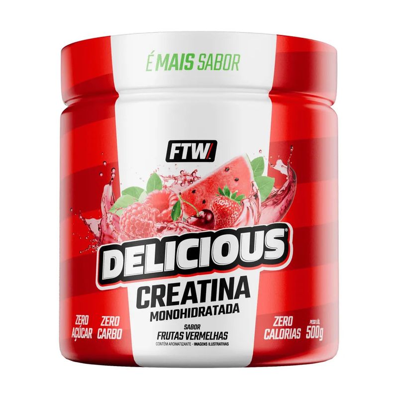 Delicious Creatina Monohidratada Frutas Vermelhas FTW 500g