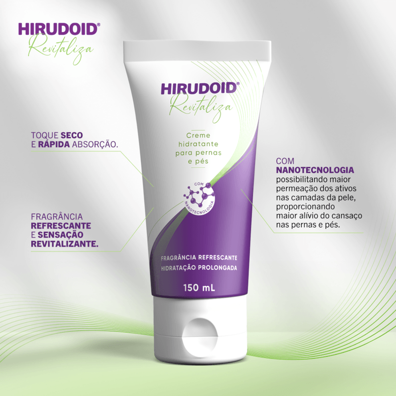 Creme para Pernas e Pés Hirudoid Revitaliza Hidratante 150ml