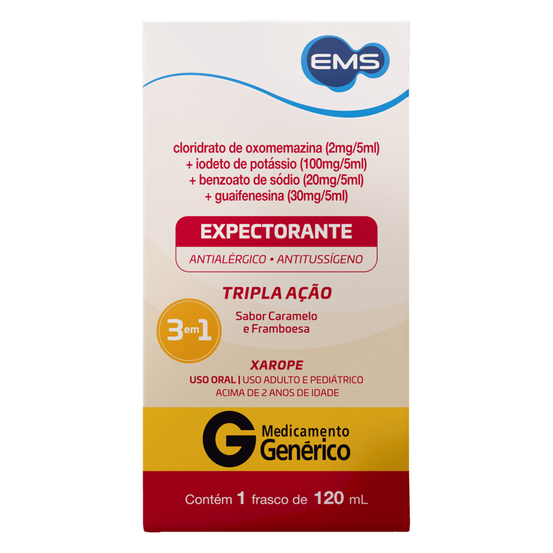 Cloridrato de Oxomemazina Composto Xarope 120ml - EMS