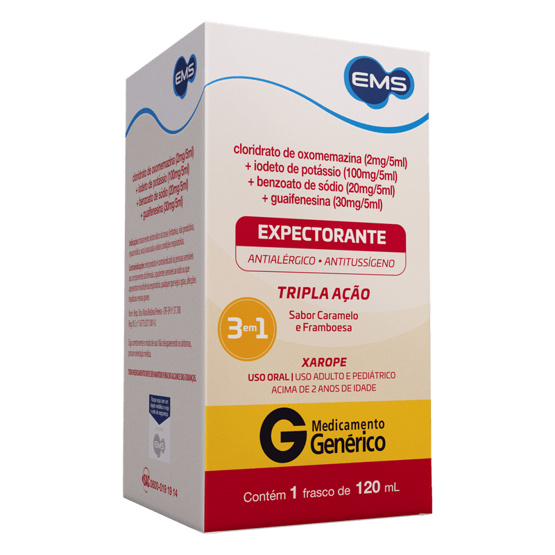 Cloridrato de Oxomemazina Composto Xarope 120ml - EMS
