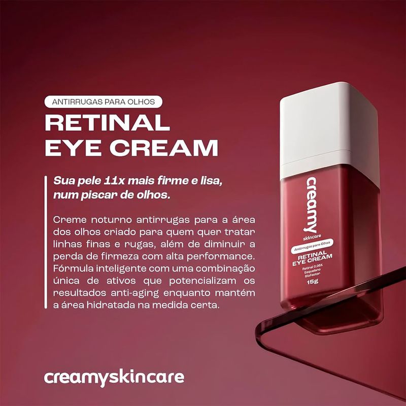 Creamy Skincare Retinal Eye Cream - Creme para Área dos Olhos 15g