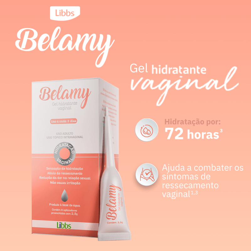 Belamy Gel Hidratante Vaginal 2,5g Libbs 8 aplicadores