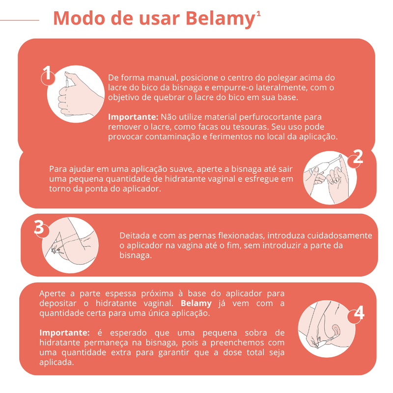 Belamy Gel Hidratante Vaginal 2,5g Libbs 8 aplicadores