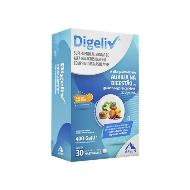 Digeliv 400FCC 30 Comprimidos Mastigáveis - Apsen