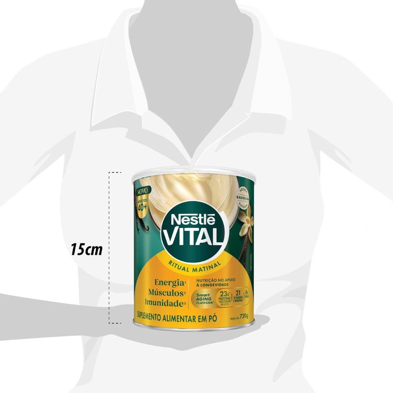 Suplemento Alimentar Em Pó Nestlé Vital Ritual Matinal Baunilha - 720g