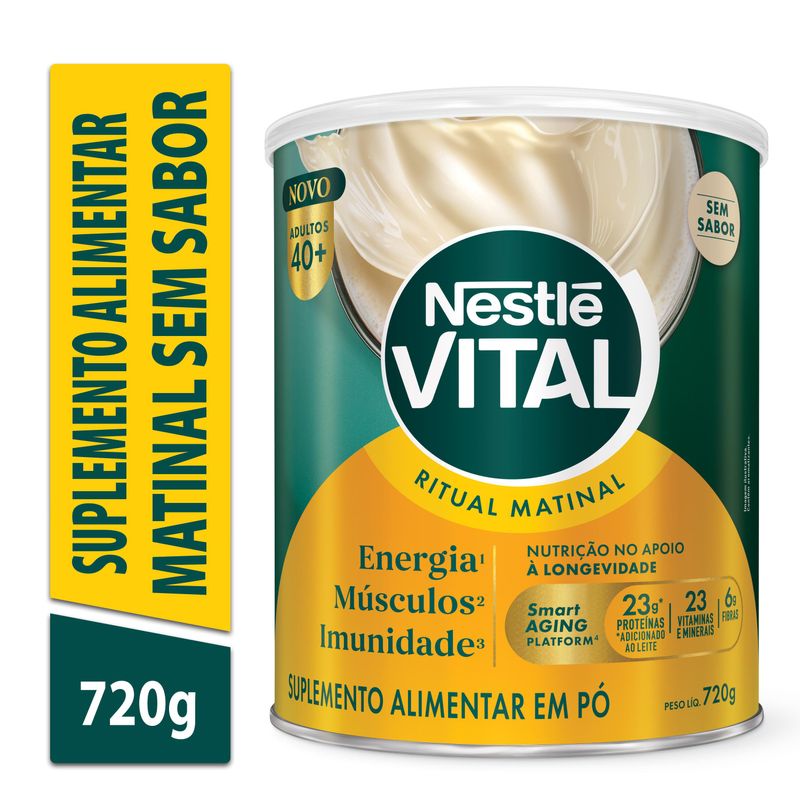 Suplemento Alimentar Em Pó Nestlé Vital Ritual Matinal Sem Sabor - 720g