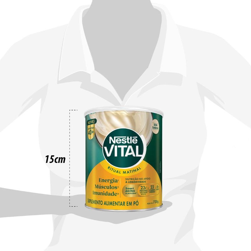 Suplemento Alimentar Em Pó Nestlé Vital Ritual Matinal Sem Sabor - 720g