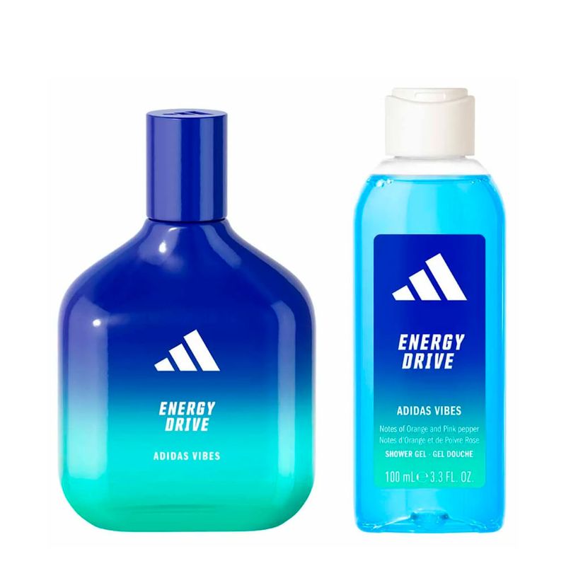 Kit Adidas Vibes Energy Drive - Eau de Parfum 100ml + Shower Gel 100ml