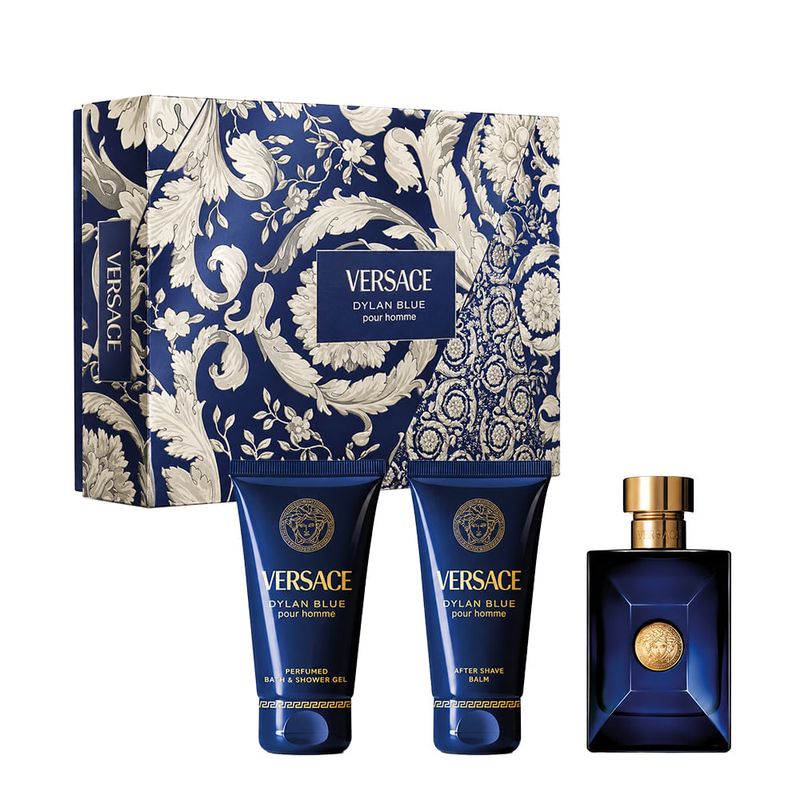 Kit Versace Dylan Blue Men Edt 50ml + Bg 50ml + Pb 50ml
