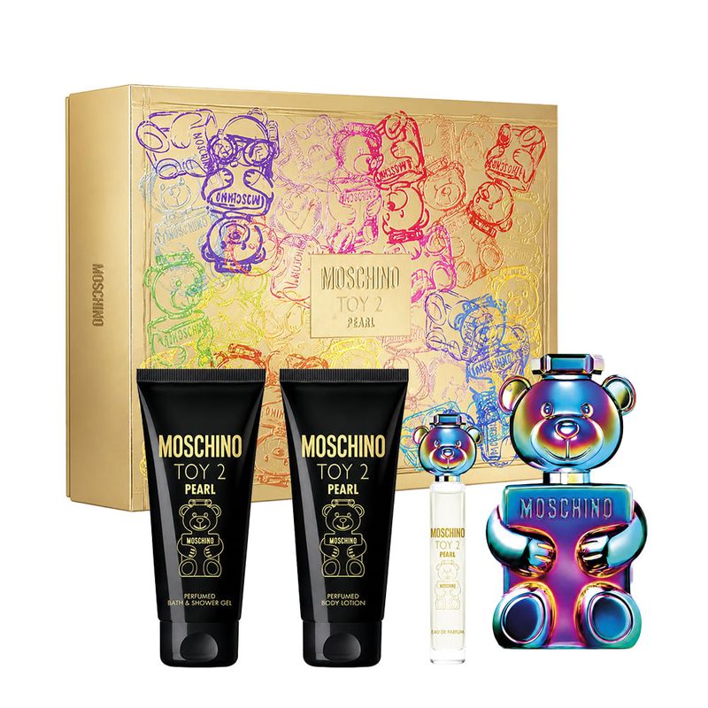 Kit Moschino Toy 2 Pearl Edp 100ml + 10ml + Bl 100ml + Sg 100ml
