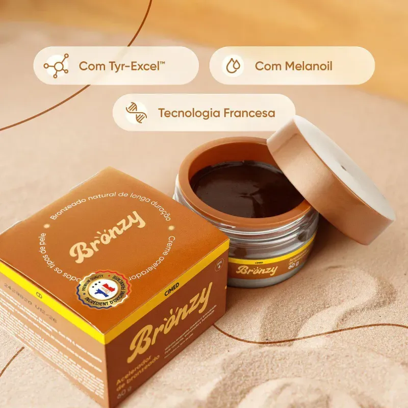Acelerador de Bronzeado com Urucum FPS 6 Creme 60g Bronzy 5