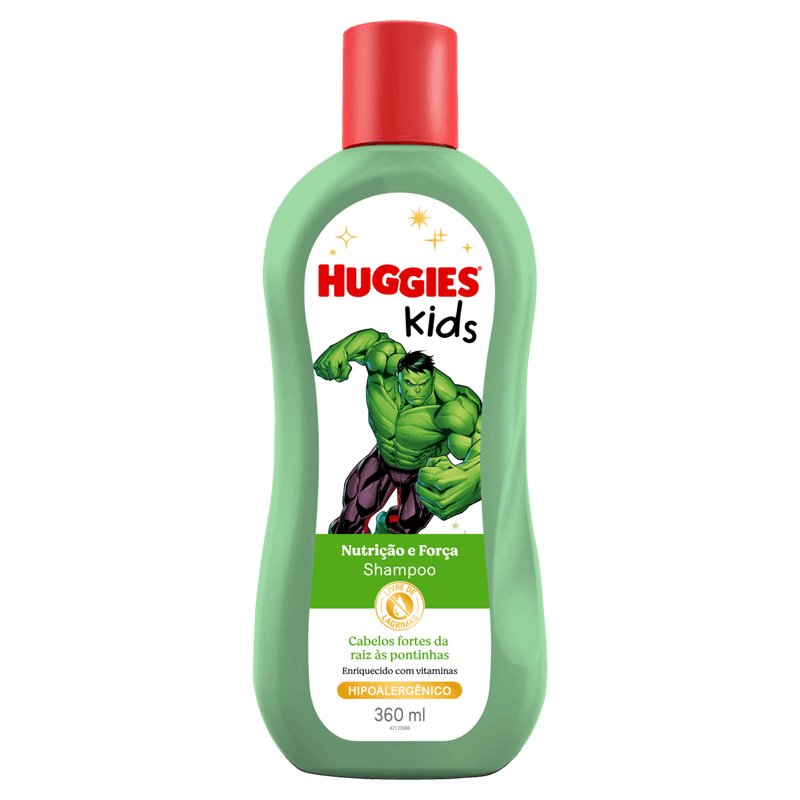Shampoo Hulk Huggies Kids Nutrição e Força - 360ml