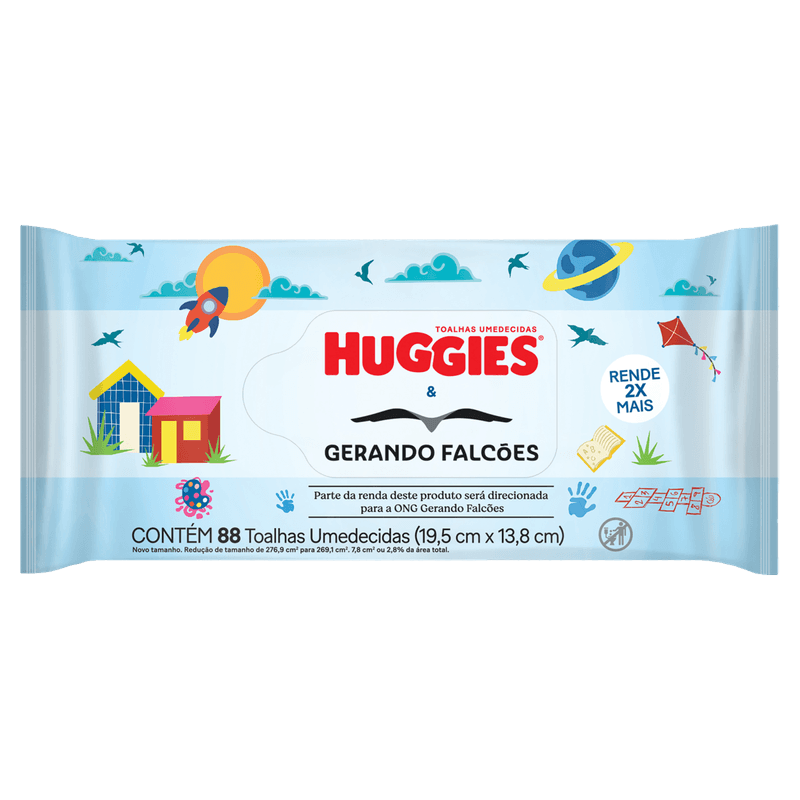 Toalha Umedecida Huggies - 88 Folhas