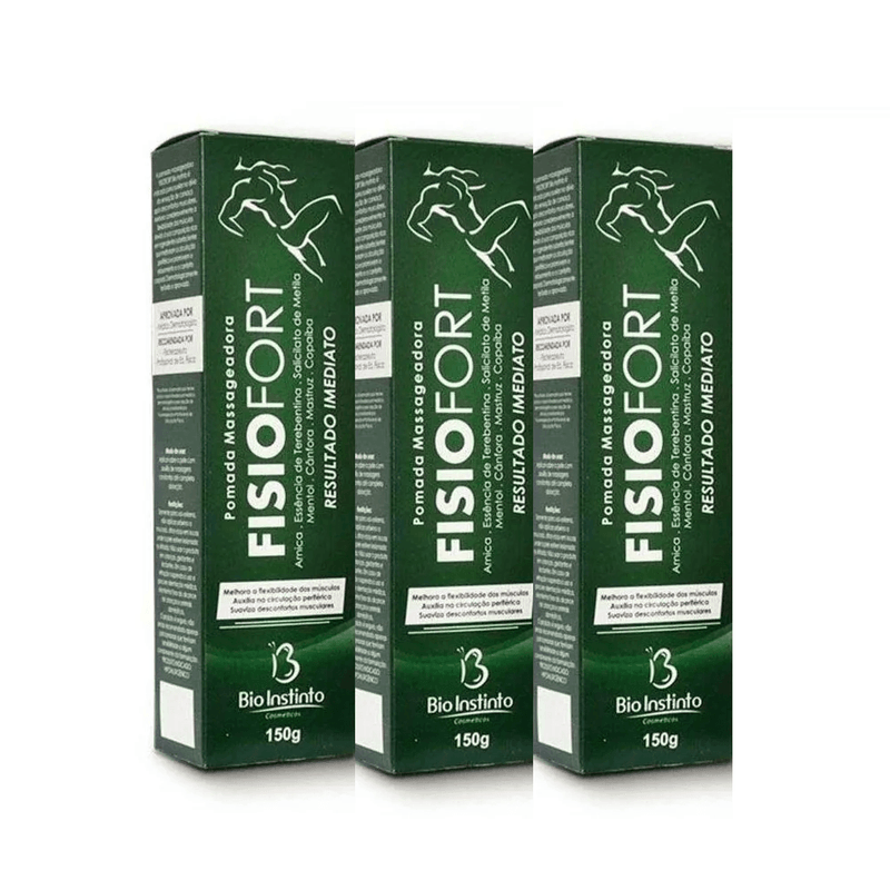 Kit C/3 Fisiofort Massageadora 150G - Bio Instinto