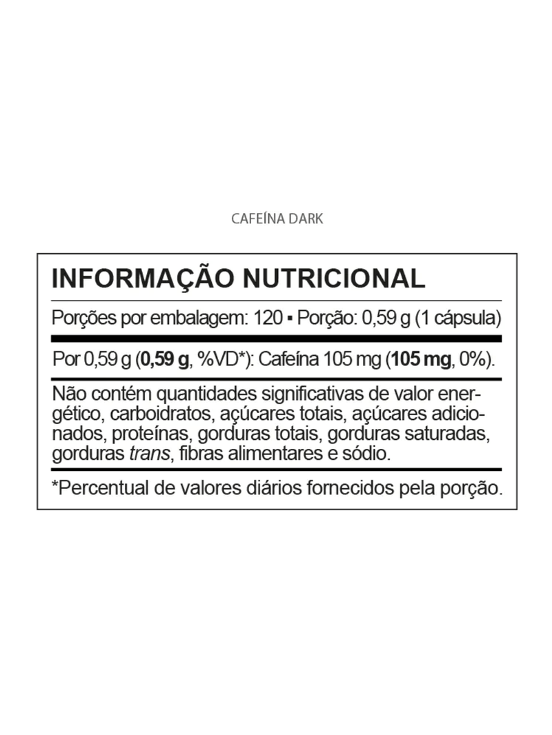 Pré-Treino Cafeína Dark Qualy X 500mg C/120 – Performance e Disposição Imediata