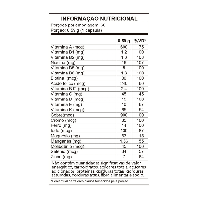 Qualy Vitam A a Z C/60 Cápsulas - Qualy Nutri