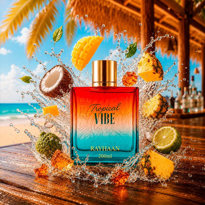 Rayhaan Tropical Vibe Eau de Parfum - Perfume Unissex 100ml