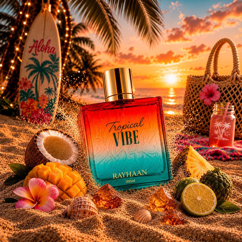 Rayhaan Tropical Vibe Eau de Parfum - Perfume Unissex 100ml