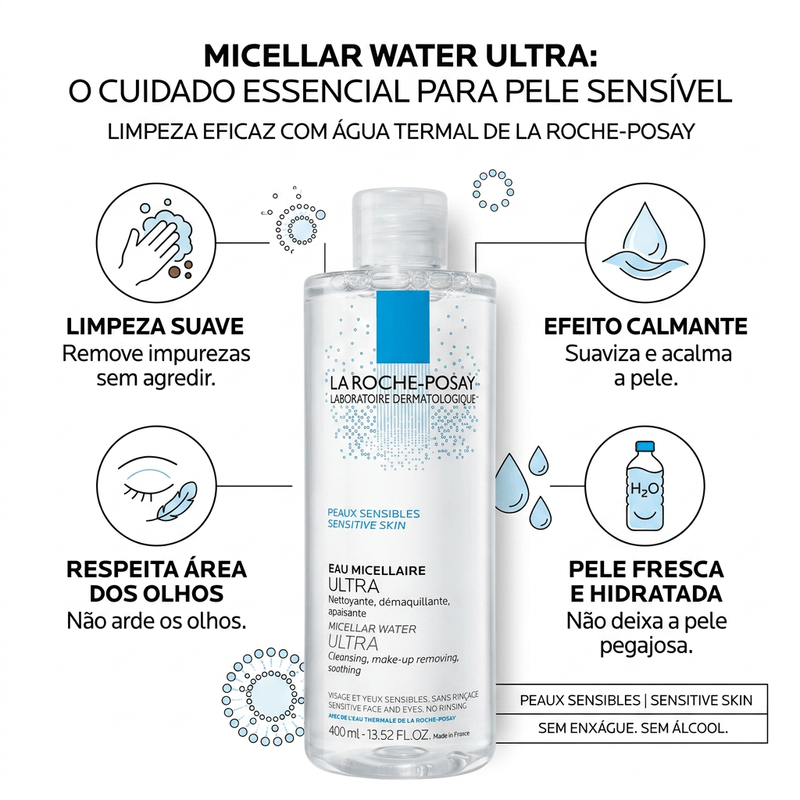 Solução Micelar Ultra Pele Sensível 400ml La Roche-Posay 3