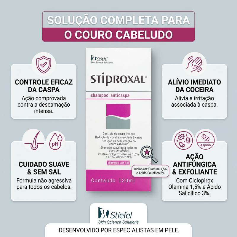 Shampoo Anticaspa Stiproxal Sem Sal 120ml Stiefel 3
