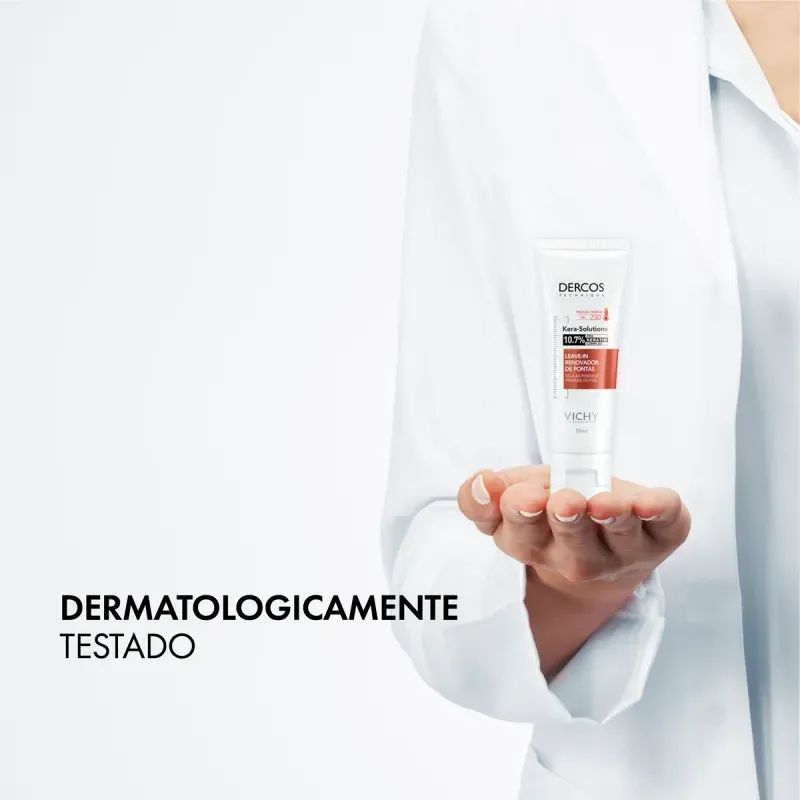 Leave-in Dercos Kera-Sol Ultraleve 50ml Vichy Renovador de pontas e proteção térmica 4