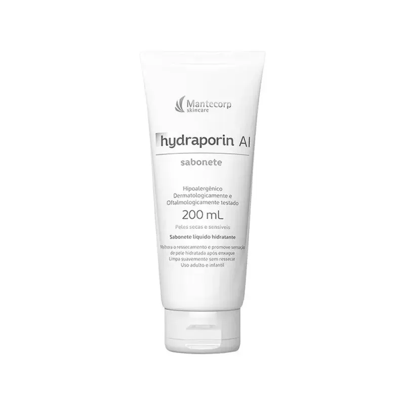 Sabonete Líquido Hidratante Hydraporin AI 200 mL Mantecorp para peles secas e sensíveis 1