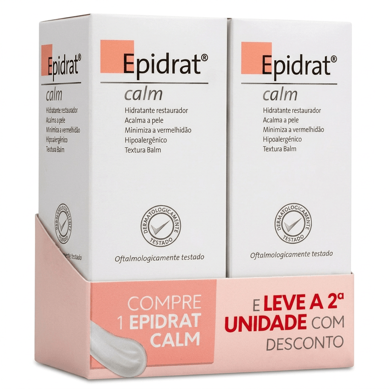 Hidratante Facial Calm Balm para Pele Sensível Kit 2x40g Epidrat 1