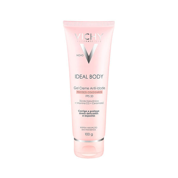 Gel Creme Anti-idade Ideal Body Pescoço, Colo e Mãos Iluminador 100g Vichy 1