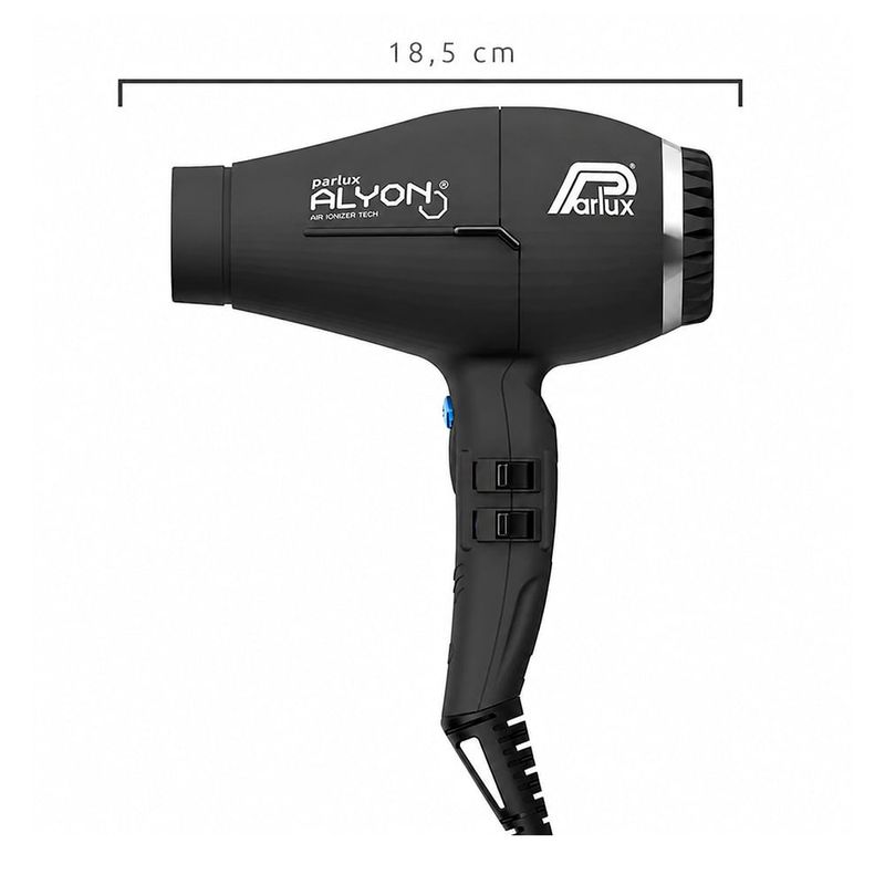 Parlux Alyon Air Ionizer Tech Black 2250W - Secador de Cabelo 220V