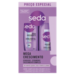 Kit Shampoo 300ml + Condicionador 190ml Seda Mega Crescimento
