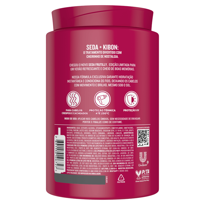 Creme para Pentear Seda Frutilly Hidratação e Antifrizz - 900g