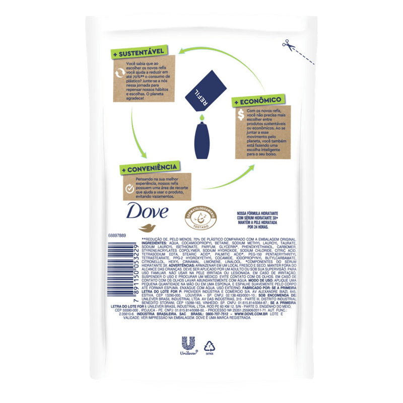 Sabonete Líquido Dove Nutrição Profunda Refil - 200ml