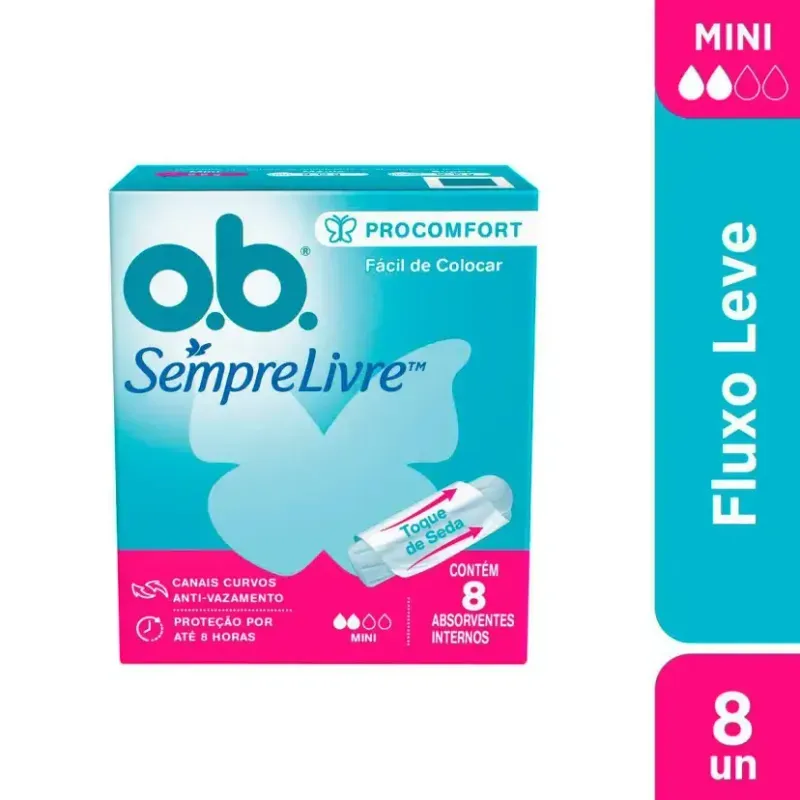 Absorvente Interno O.B. ProComfort Mini 8 Unidades