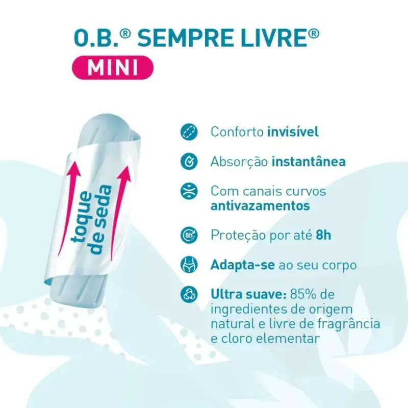 Absorvente Interno O.B. ProComfort Mini 8 Unidades