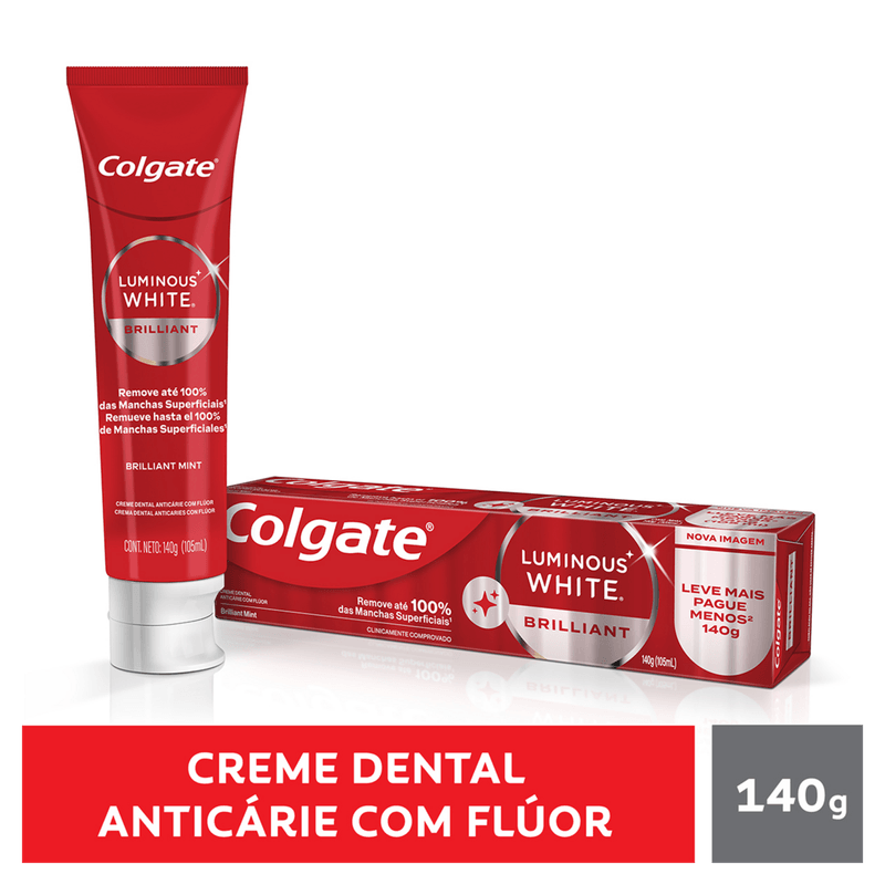 Creme Dental Luminous White 140g Brilliant Mint Colgate