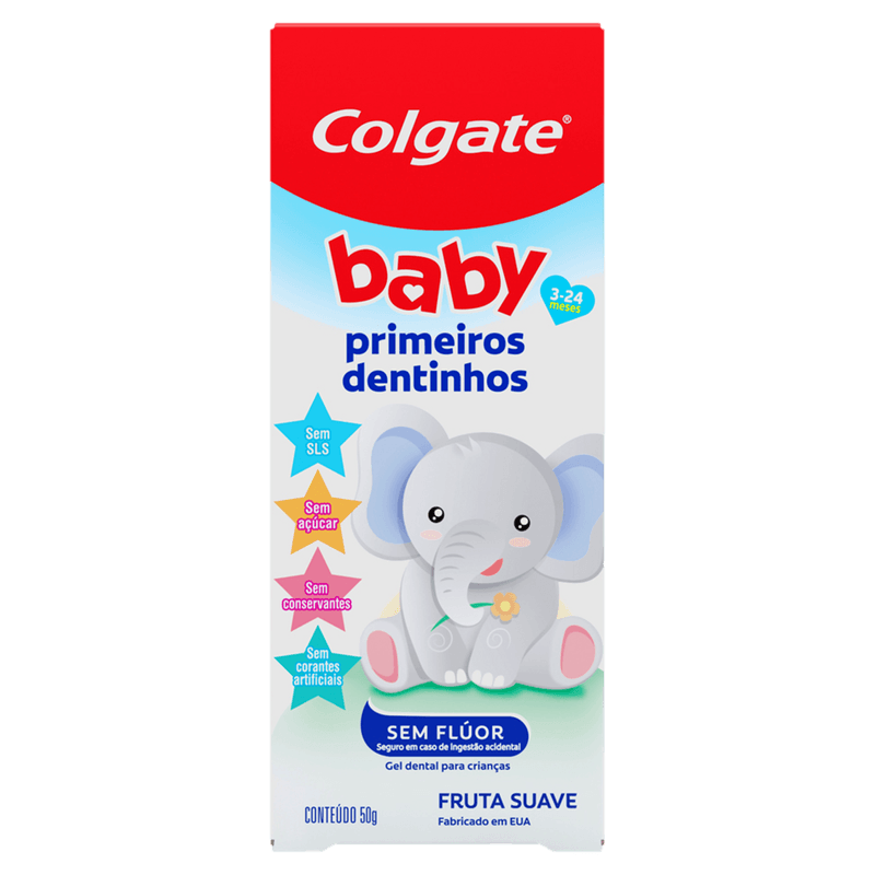 Creme Dental Infantil Colgate Baby Sem Flúor Fruta Suave 50g